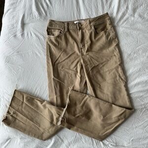Eunina Light Brown High-Rise Jeans